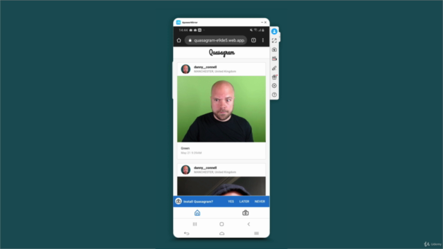 Quasar V1: PWA (with Vue JS 2, Firebase, NodeJS & Express) – Screenshot 3