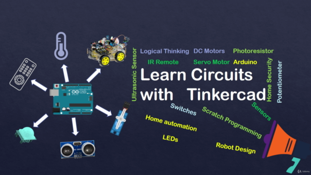 Learn Circuits with Tinkercad: Arduino based Robots Design – Screenshot 1
