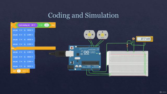 Learn Circuits with Tinkercad: Arduino based Robots Design – Screenshot 4