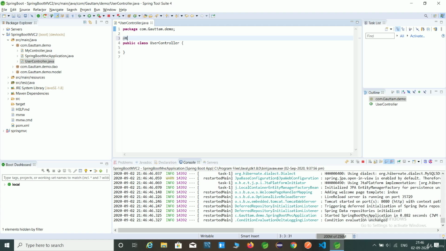 Spring Boot with Spring Framework – Screenshot 1