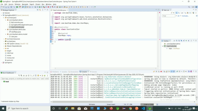 Spring Boot with Spring Framework – Screenshot 2