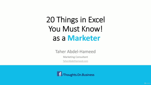 Excel for Marketers (Arabic) برنامج الإكسيل للمسوقين – Screenshot 3