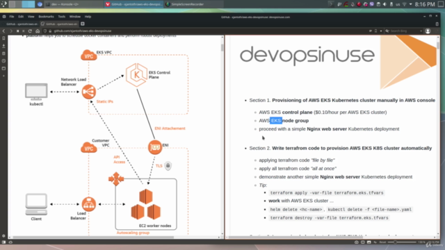 Learn AWS EKS Kubernetes cluster and devops in AWS (Part 1) – Screenshot 1