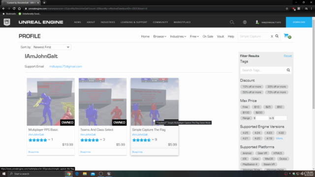 Unreal Engine 4 - Multiplayer Team Based FPS In Blueprints – Screenshot 1