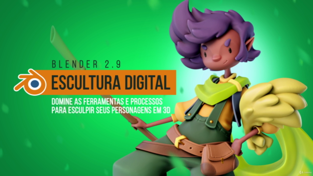 Escultura digital com Blender 2.9 – Screenshot 1