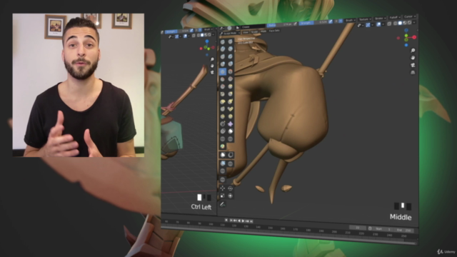 Escultura digital com Blender 2.9 – Screenshot 3