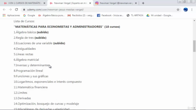 4 EN 1 CURSOS DE MATEMÁTICA, ECONOMÍA Y FINANZAS – Screenshot 3