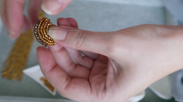 Learn How To Create Seed Bead Beaded Long Clip On Earrings – Screenshot 1