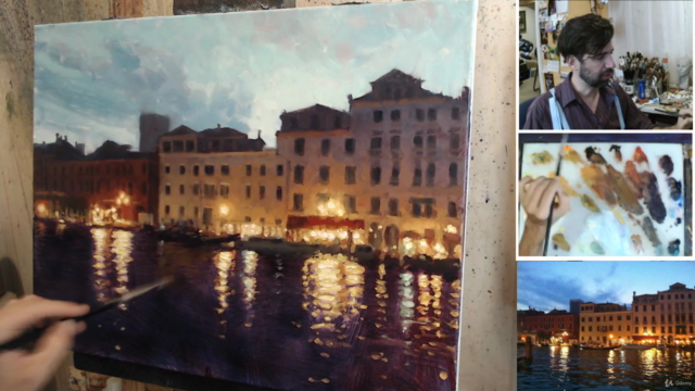 Impressionism - Paint a Venice Night scene in oil or acrylic – Screenshot 4