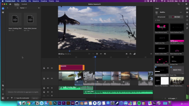 Video Editing Facile per Youtube con Adobe Premiere Rush - Screenshot_01