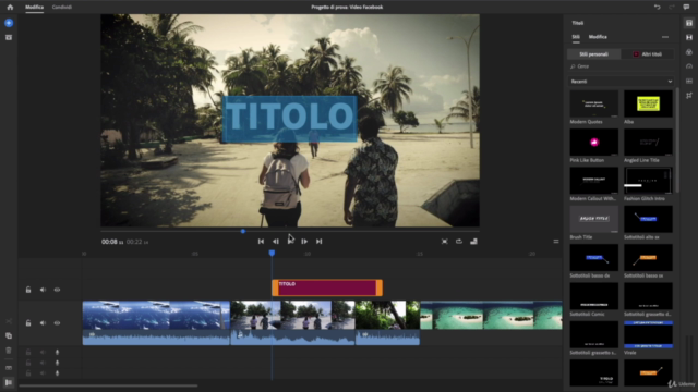 Video Editing Facile per Youtube con Adobe Premiere Rush - Screenshot_03