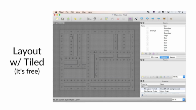 iOS Maze Games with Swift, Sprite Kit and Designed in Tiled – Screenshot 1