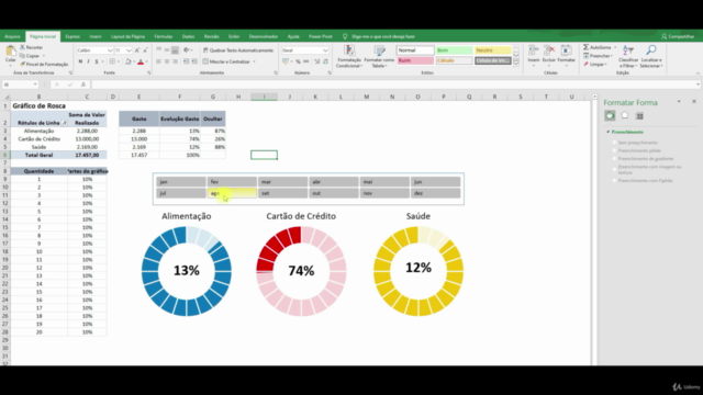 Curso de gráficos profissionais no Excel – Screenshot 4