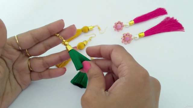 Learn How to Make Silk Thread Tassel Earrings – Screenshot 1