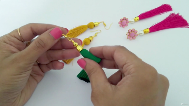 Learn How to Make Silk Thread Tassel Earrings – Screenshot 3