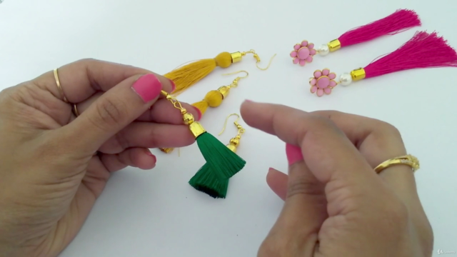 Learn How to Make Silk Thread Tassel Earrings – Screenshot 4