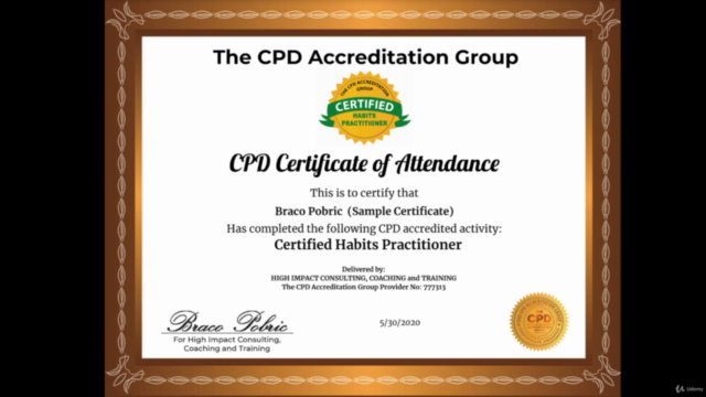 Diploma: Habits Change Practitioner Accredited Certification – Screenshot 4