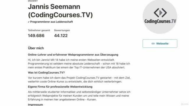 Der ultimative Python-Kurs für Data Science, ML & AI – Screenshot 1