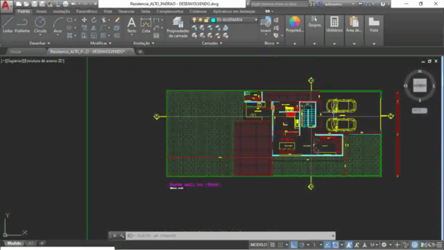 AutoCAD - Sobrado de Alto Padrão – Screenshot 1