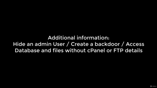Recover Lost WordPress Password & add a secret backdoor! – Screenshot 1