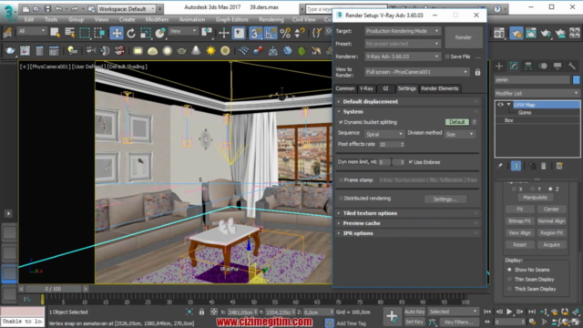 3ds Max ve Vray ile Mobilya İçmekan Modelleme Render – Screenshot 4
