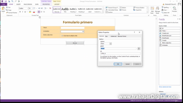 Infopath 2013 en Sharepoint – Screenshot 3