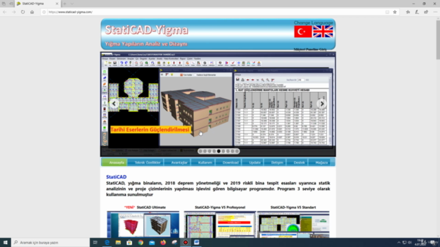 STATİCAD İLE TBDY2018'E GÖRE YIĞMA YAPI TASARIM VE ANALİZİ – Screenshot 3