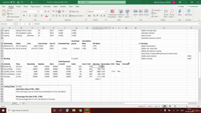SAP CO - Product Costing S4HANA – Screenshot 2