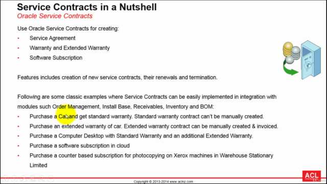 R12i Oracle Service Contracts Fundamentals – Screenshot 2