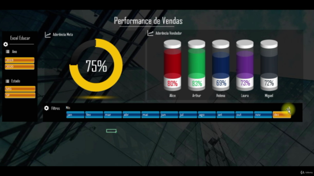 Curso de dashboard profissionais no Excel – Screenshot 3