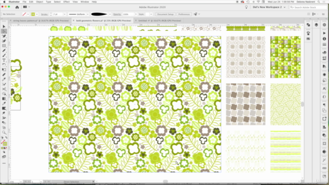 Simple, Quick Retro Floral Coordinates - Adobe Illustrator – Screenshot 4