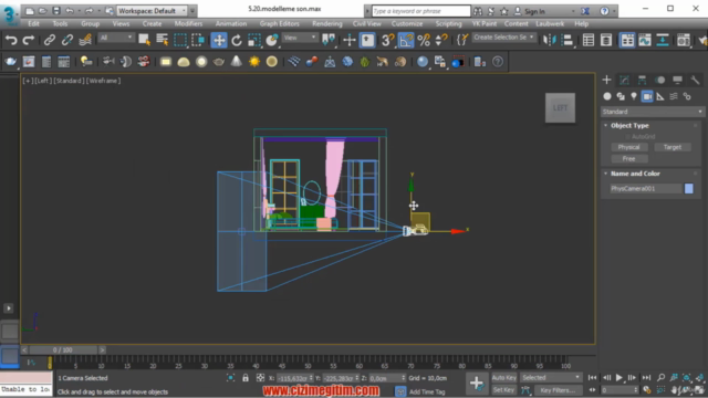 3ds Max ve Vray ile Yatak Odası Modelleme Render – Screenshot 2