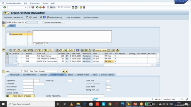 SAP MM Purchasing (Procurement) Process - Screenshot_01