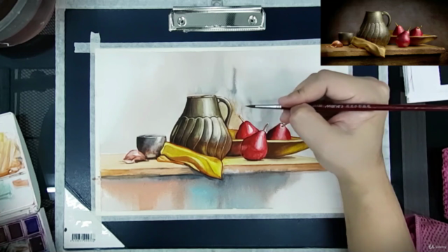 Practical technique in learning scenery watercolor. – Screenshot 1