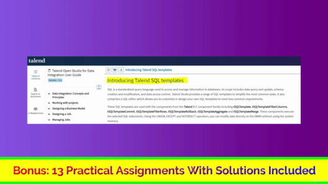 Talend Data Integration with 13 Assignments (From Azam) – Screenshot 3