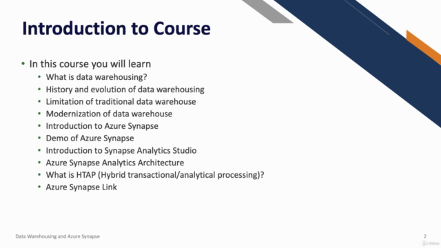 Introduction to Data Warehousing and Azure Synapse Analytics – Screenshot 1