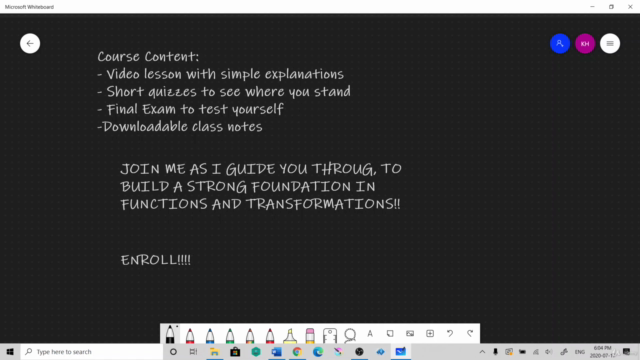 Best Math Course on Functions and Transformations – Screenshot 4
