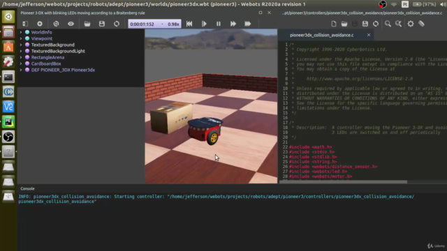 Robótica no Simulador Webots com Python e OpenCV – Screenshot 1