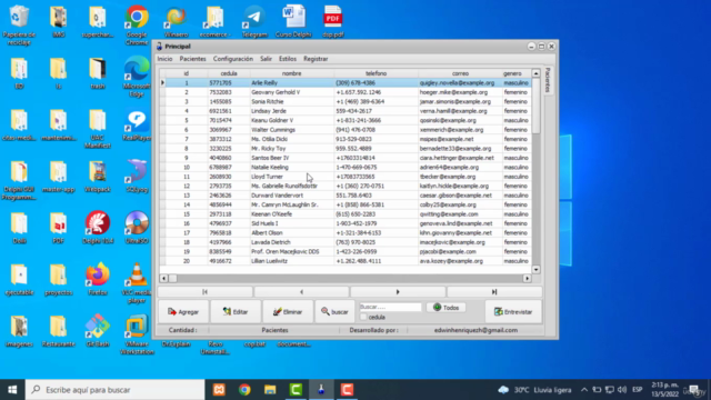 Crear una aplicación para escritorio para gestión médica – Screenshot 2