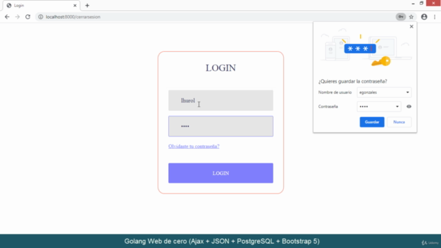 Golang Web de cero (Ajax + JSON + PostgreSQL + Web Sockets ) – Screenshot 4