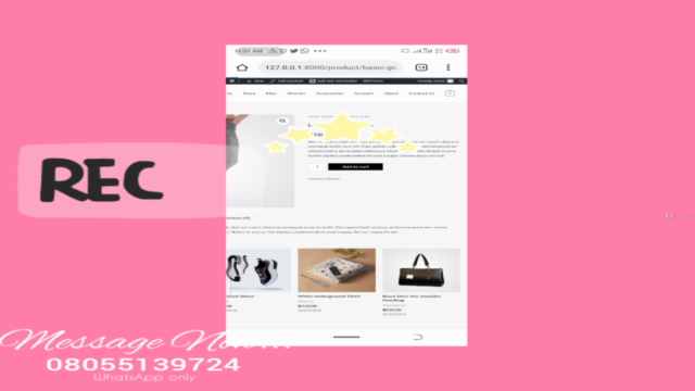 Design E-commerce Website with Mobile Phone from scratch. – Screenshot 1