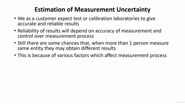 Estimation of Measurement Uncertainty – Screenshot 1