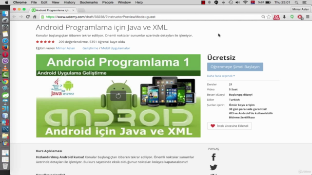 Android Programlama için Java ve XML – Screenshot 1