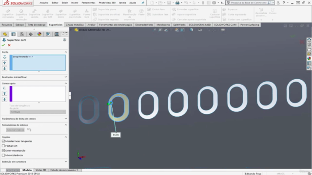 Dominando o SolidWorks | Modelagem avançada por superfície. – Screenshot 1