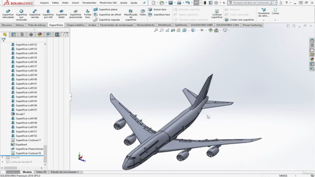 Dominando o SolidWorks | Modelagem avançada por superfície. – Screenshot 3