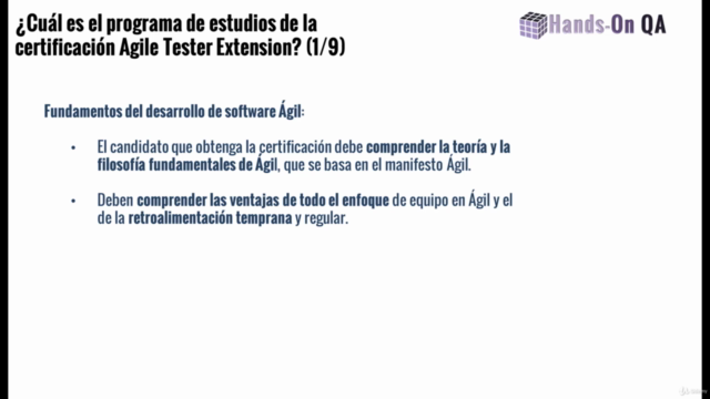 Curso de Preparación de Agile Tester Extension Certification – Screenshot 2