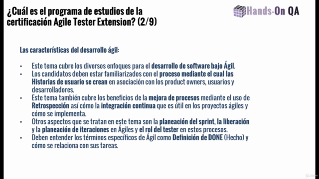 Curso de Preparación de Agile Tester Extension Certification – Screenshot 3