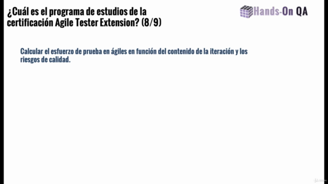Curso de Preparación de Agile Tester Extension Certification – Screenshot 4