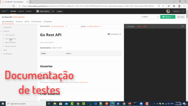 Automação de testes de API com Postman + Projeto de testes – Screenshot 1