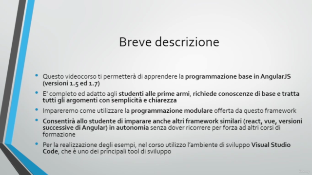 Corso AngularJS – Screenshot 1